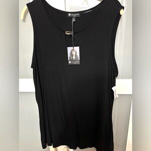 Valerie Bertinelli black tank tunic NWT